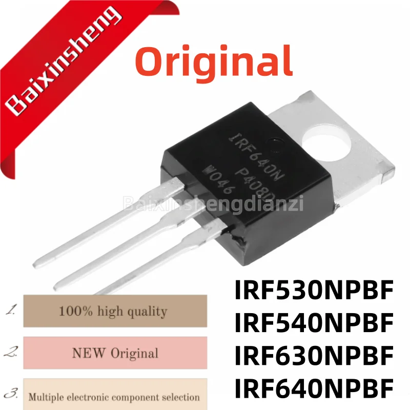 10 pieces, IRF530,IRF530NPBF,IRF540,IRF540NPBF,IRF630,IRF630NPBF,IRF640,IRF640NPBF,TO-220,MOSFET,original genuine product