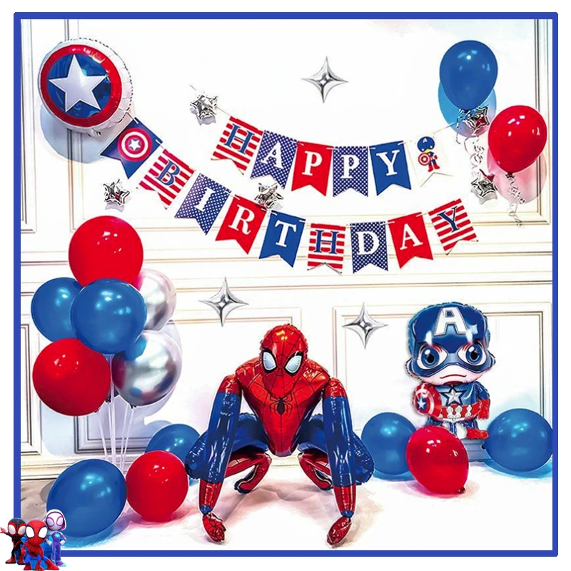 Spidey i jego niesamowici przyjaciele Dekoracja urodzinowa Nowa zastawa stołowa Spidey Papierowe talerze Serwetki Kubki Balony Baby Shower Kid