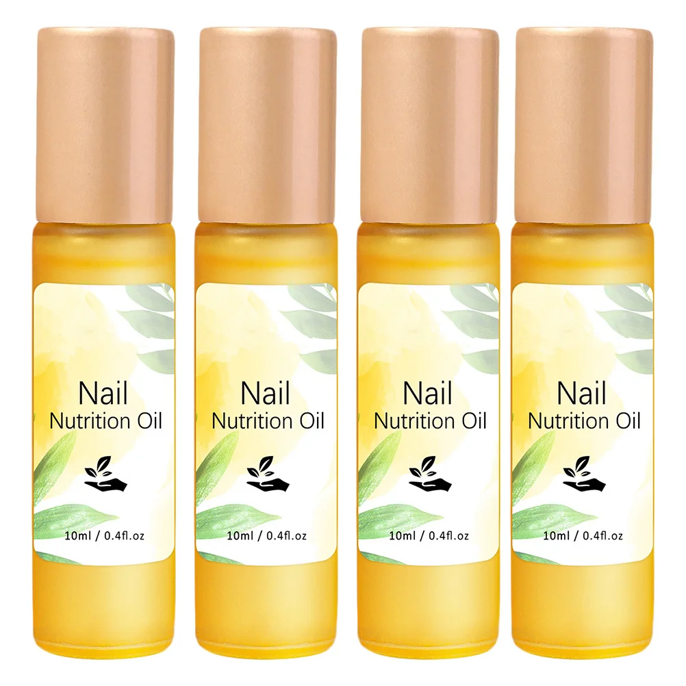 

4 Bottles Nail Cuticle Oils Moisturizer Softener Nail Care Oils Prevent Yellowing Strengthen Nails Long Lasting