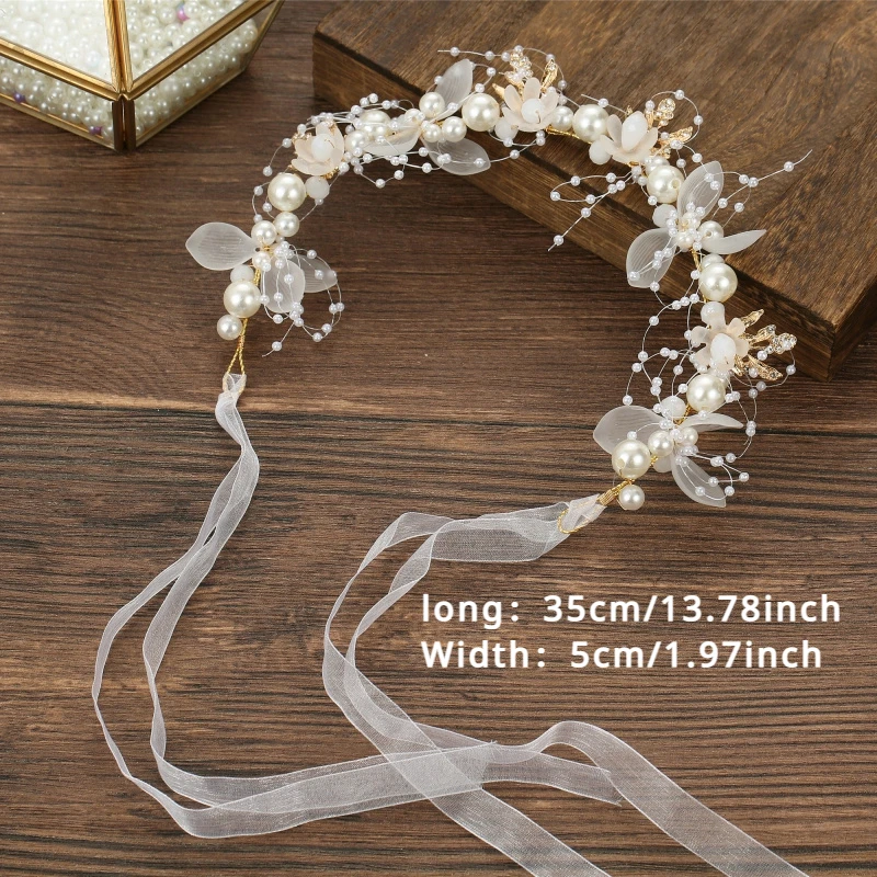 1pc Flower Headband Beautiful Garland Wreath Hair Bands Wedding Birthday Floral Hair Hoop Wrist Band Headwear flowers