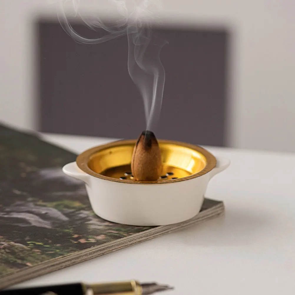 

10pcs Censer Accessories Long-lasting Heat Ceramic Coating High Efficiency Charcoal Burner Tray Metal Incense Screen Replacement