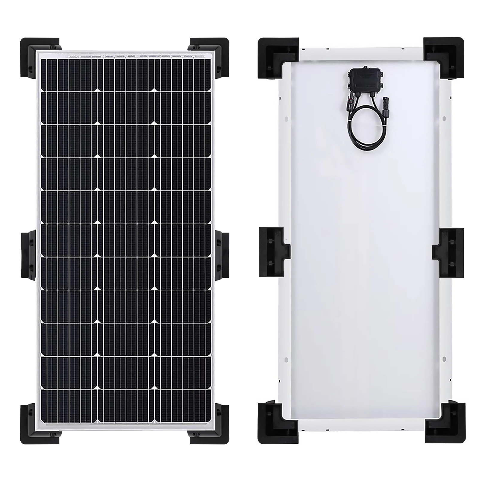 Imagem -04 - Suporte Kit de Montagem do Painel Solar Suportes de Montagem Kit Abs Canto Painel de Apoio para Quadro Madeira rv Barco Campistas Caravanas Capô