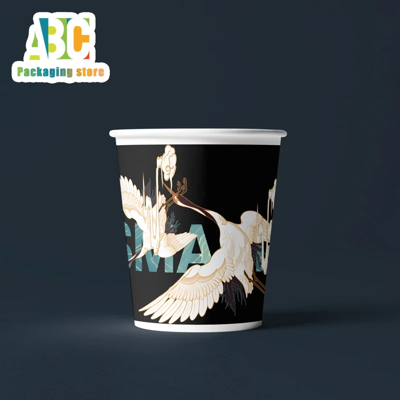 Customized Printing Disposable Paper Cups for Hot Milk, Coffee Cups, Chilled Drinks, Milk Tea Paper Cups