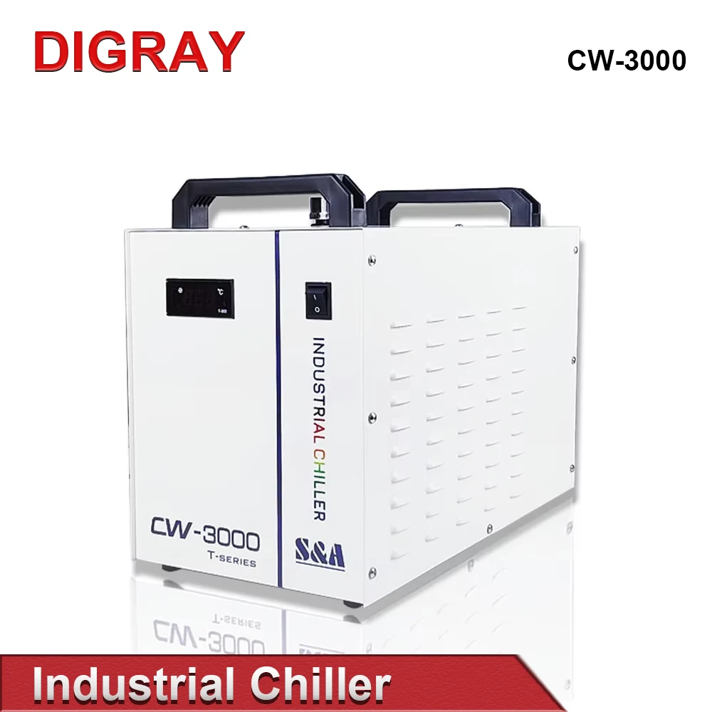 DIGRAY S&A CW3000 Industrial Water Chiller for CO2 Engraving Cutting Machine Cooling 40W 50W 60W 80W Laser Tube DG110V TG220V