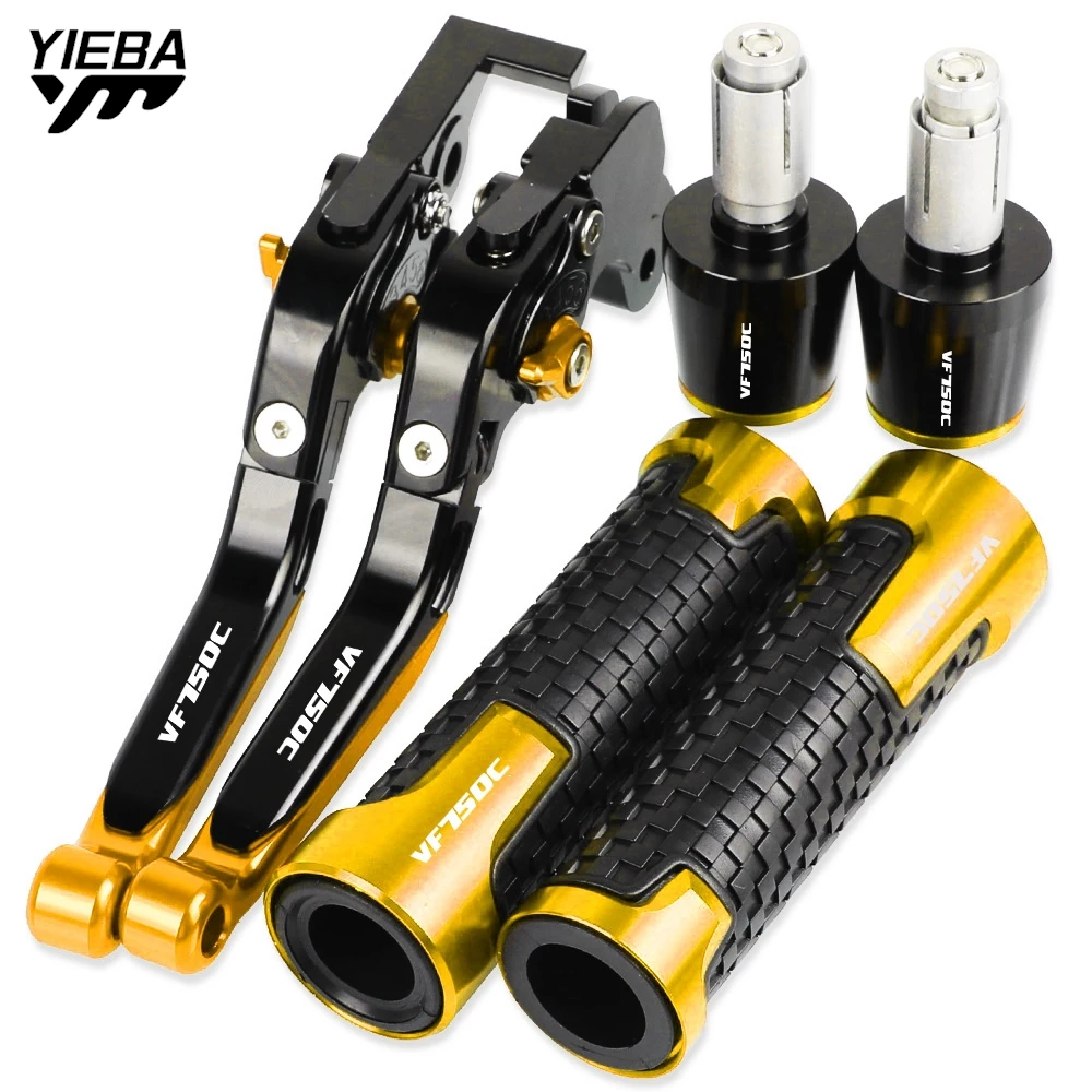 

VF 750C Motorcycle Aluminum Adjustable Extendable Brake Clutch Levers Handlebar Hand Grips ends For HONDA VF750C 1998