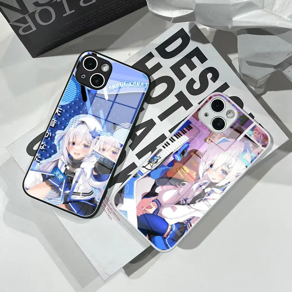 

Hololive Amane Kanata Phone Case Tempered Glass For IPhone 17 16 15 Pro Max 14 13 12 Mini Plus Samsung S25 24 Ultra phone case