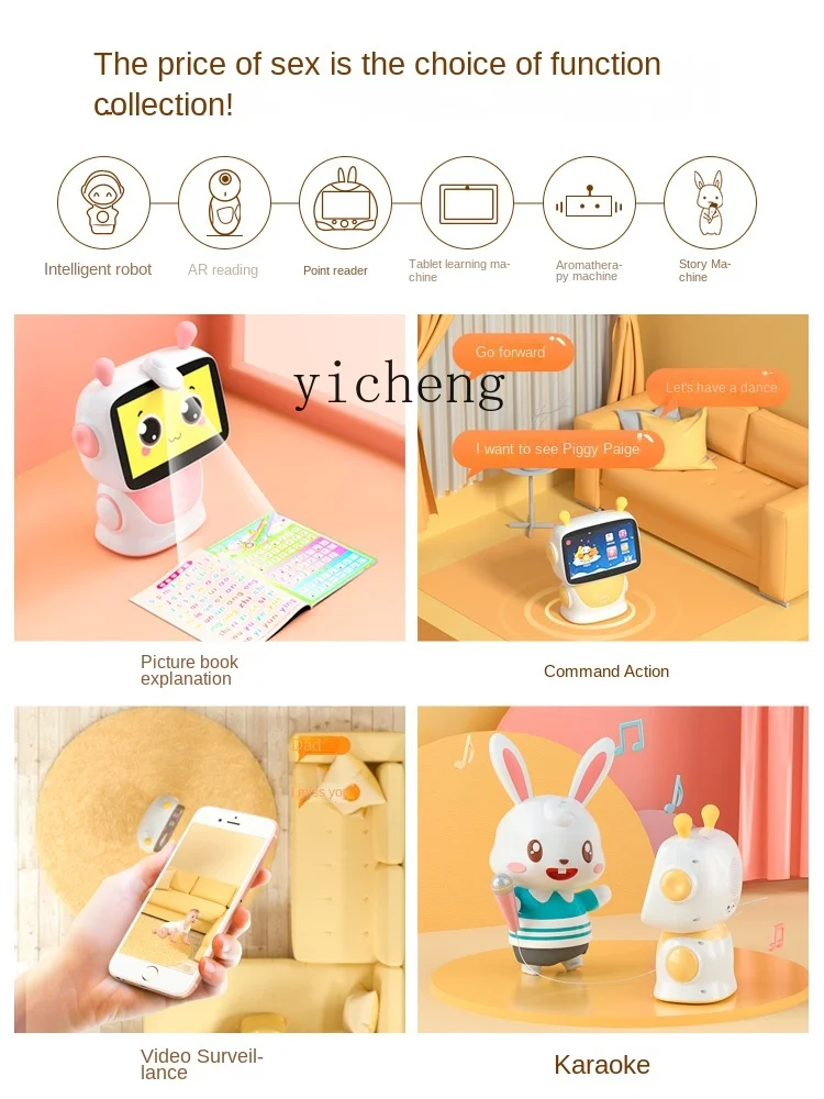 Tqh Smart Early Education Robot macchina per l'apprendimento dei bambini con literizzazione Pinyin lighting App Member Baby Puzzle