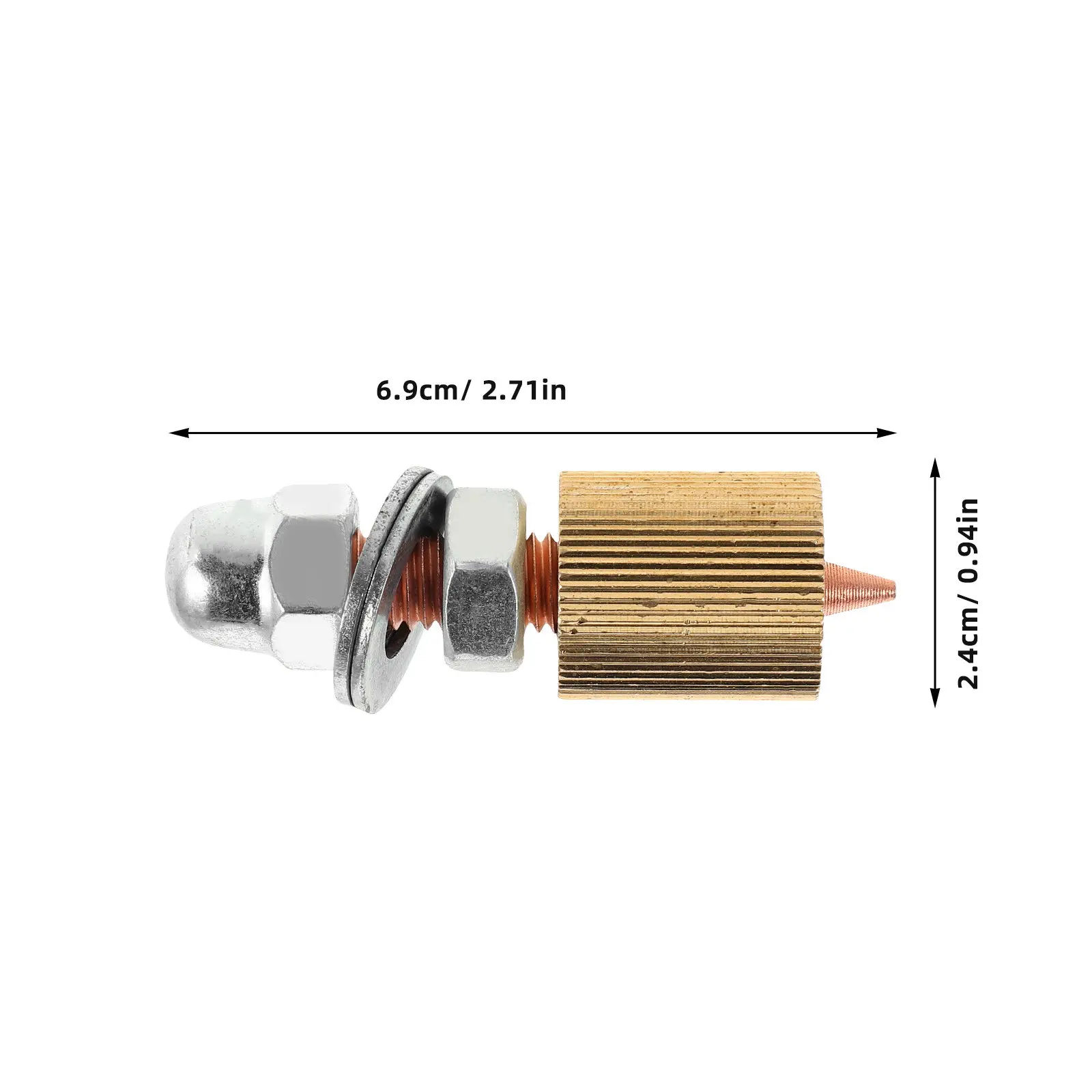 2Pcs Copper Collet Chuck Dent Puller Clamp Heads for Car Body Sheet Metal Repair Welding Machine Ground Clamp Tools