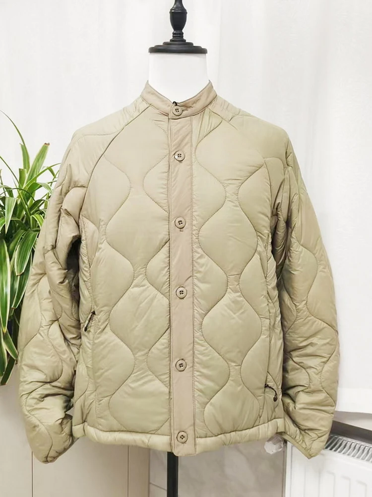 

Легкая стеганая хлопковая куртка в китайском стиле с воротником-стойкой, ветрозащитная, водоотталкивающая, для активного отдыха, свободного кроя