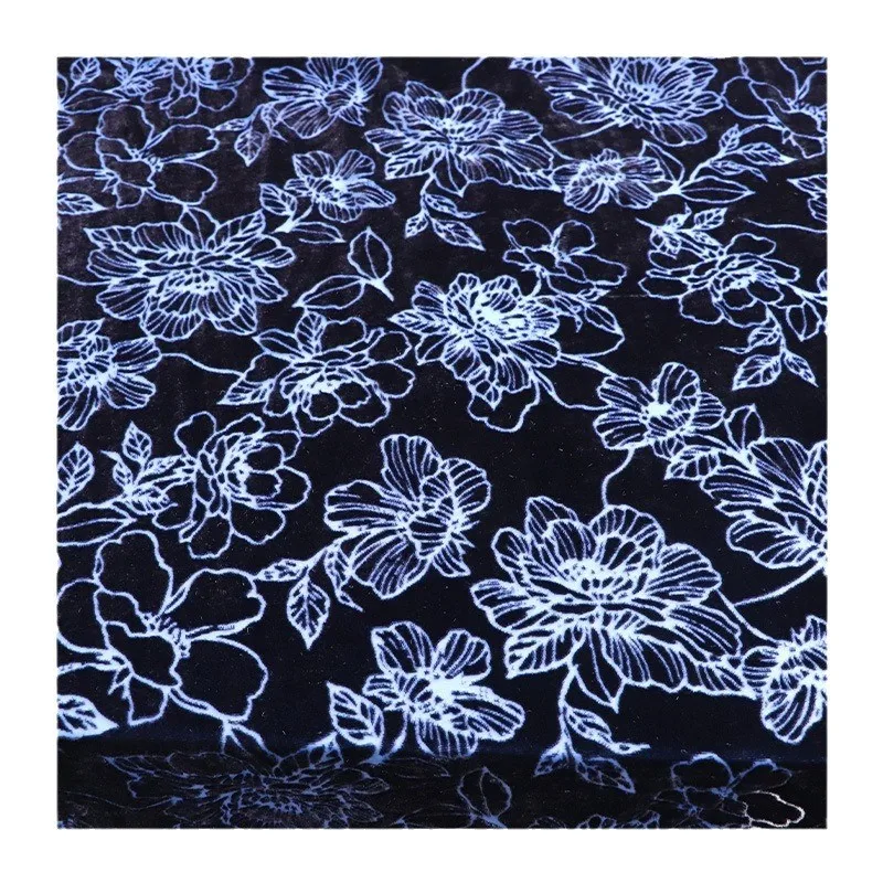 Abito da camicia da notte in tessuto bordeaux e bruciato stampato in viscosa con broccato di velluto intrecciato cheongsam