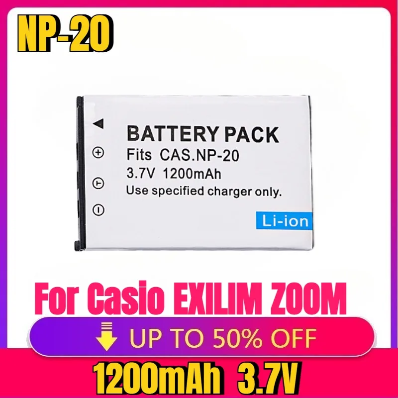 

New NP-20 Battery for Casio EXILIM ZOOM EX-Z3 EX-Z4 EX-Z5 EX-Z6 EX-Z7 EX-Z11 EX-Z60 EX-Z70 EX-Z75 EX-M1 EX-M2 EX-M20