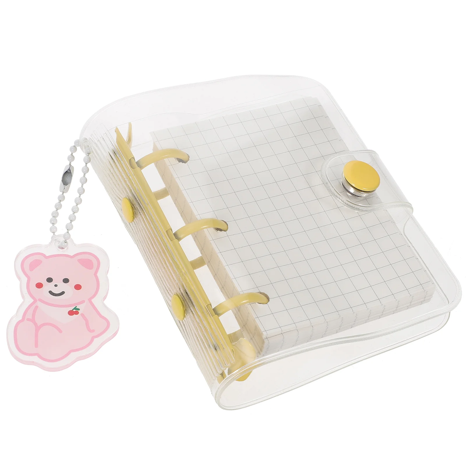 

Mini Notebook PVC Binder Cover DIY Loose-leaf Removable Notepad Schedule Pads The