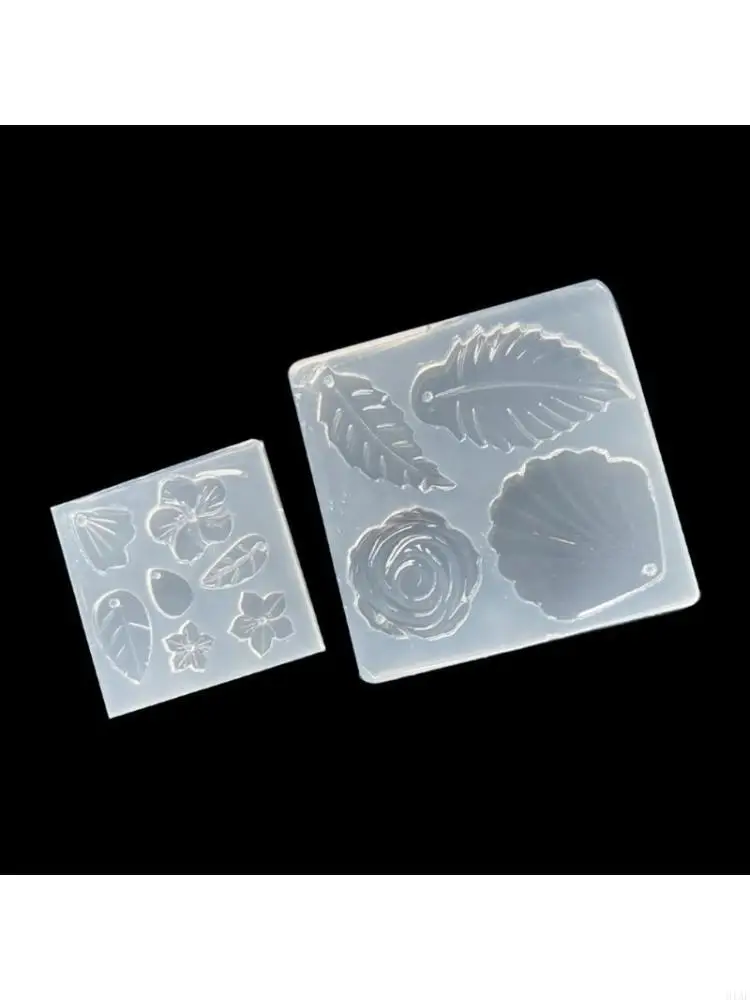 91AF Flower Leaves Earrings Epoxy Resin Mold Jewelry Pendant Silicone Mould DIY Crafts Necklace Keychain Casting Tool