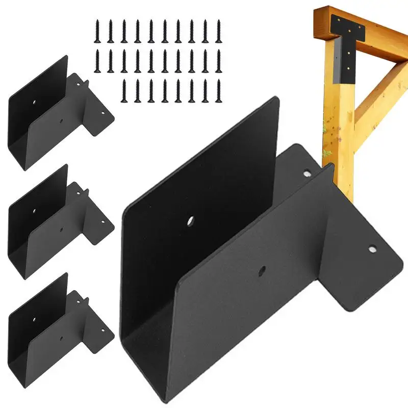 

Strengthening Post Base Brackets Wood Pergola Kit 4pcs Metal Pergola Upper Mount Brackets With 28 Screws Woodwork Pergola Kit