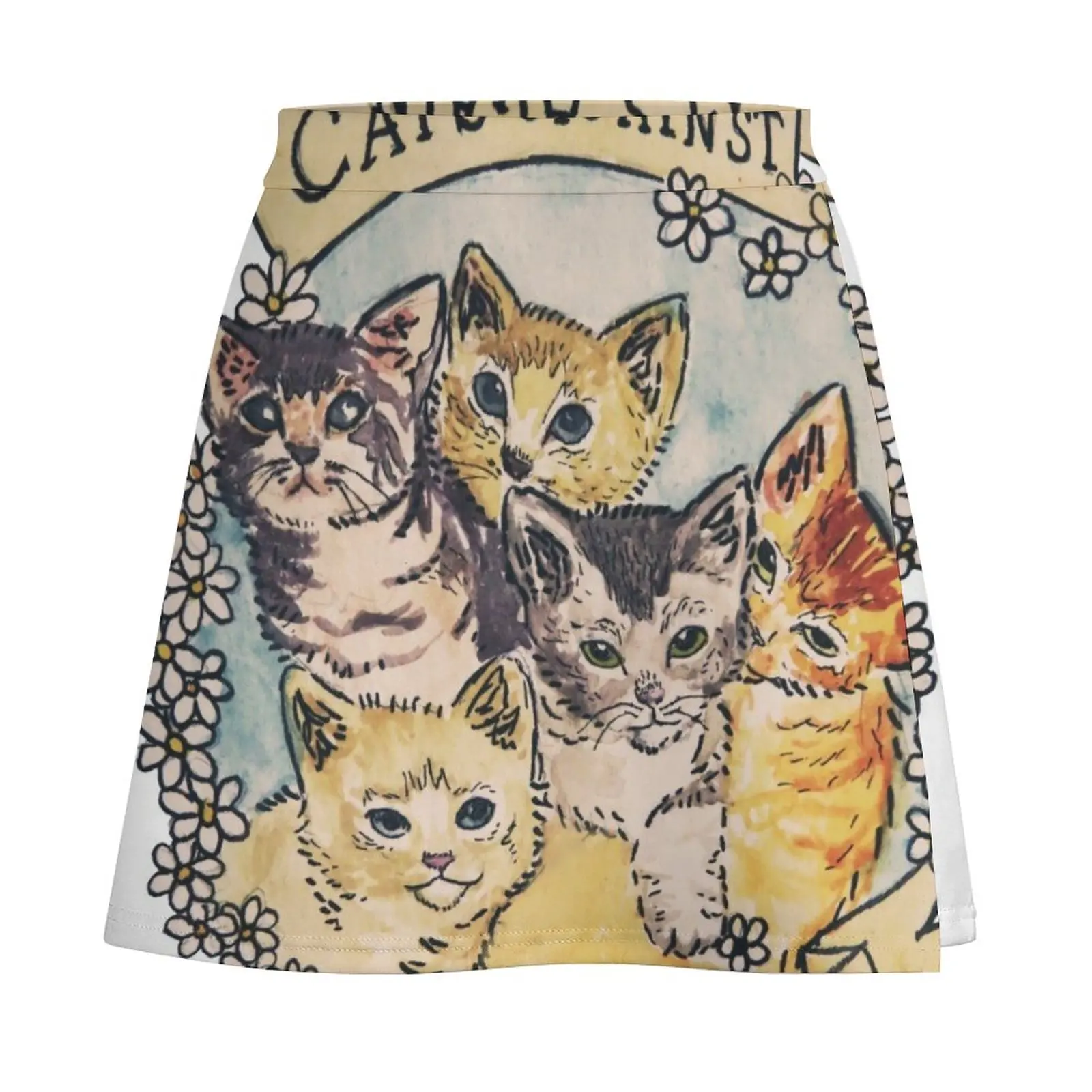 Cats Against Cat Calls ORIGINAL (SEE V2 IN MY SHOP) Mini Skirt Women\'s summer skirt mini skirts