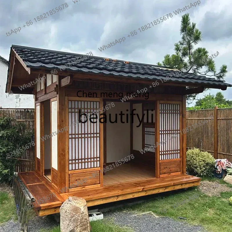 cn8350 ss Outdoor Anti-Corrosion Wood Villa Japanese-Style Pavilion Tea Room Chinese-Style Rural Courtyard Homestay Courtyard Sm