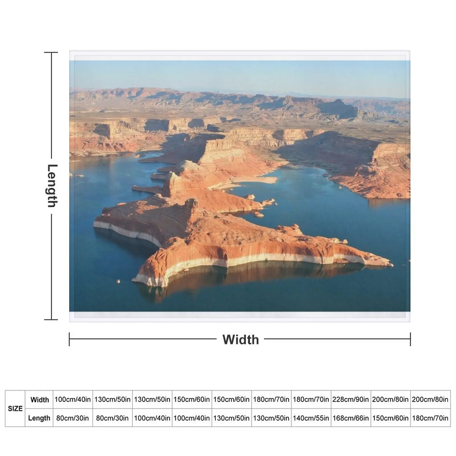 Lake Powell, Glen Canyon, early morning 2 Throw Blanket Thins Hairy Flannel Blankets