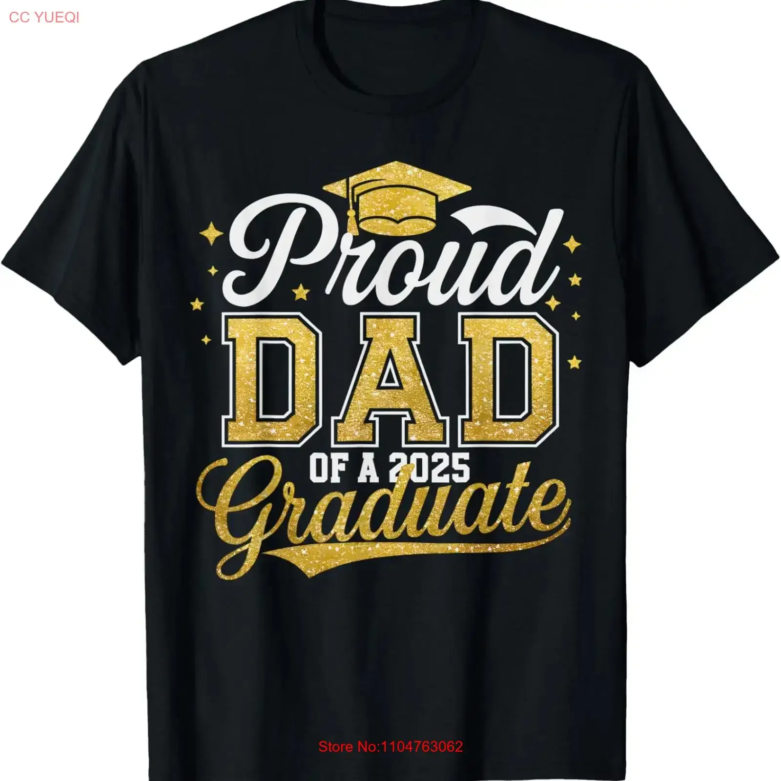 Proud Dad Of A Class 2025 Graduate Senior 25 Graduation T Shirt S 5XL vintage Washed graphic homme designer clothes Versatile