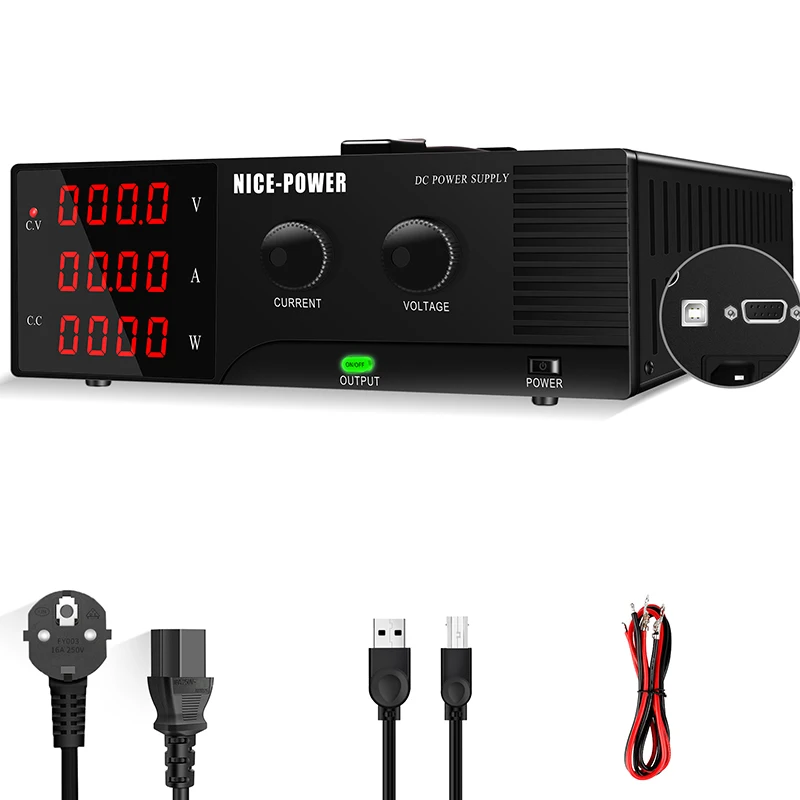 R-SPS3040 Black 30V 40A Laboratory Regulator DC Power Supply 1200W Programmable For Phone PCB Repair