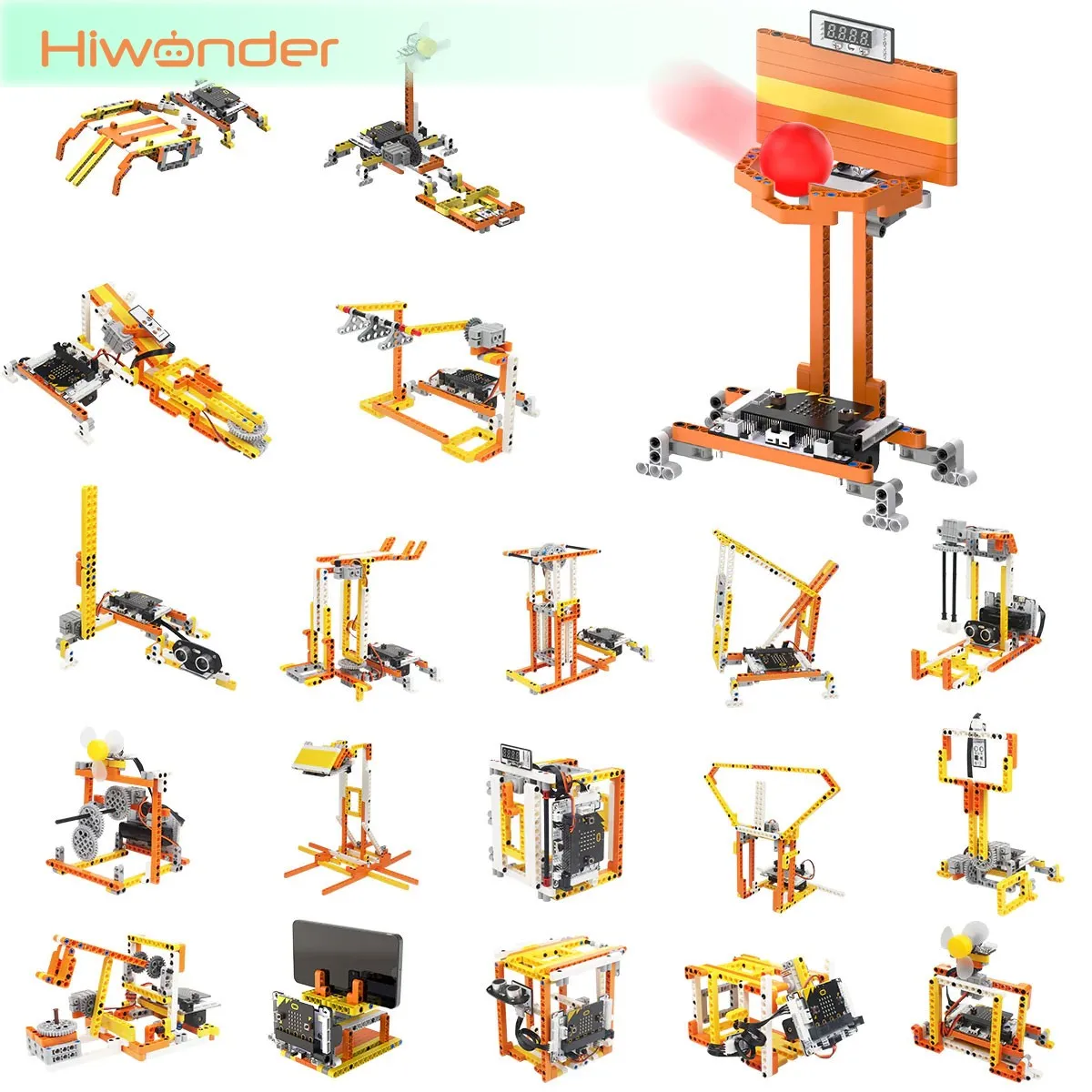 

Hiwonder DaDa:bit AI Программируемые блоки Образовательный робот (без материнской платы Micro:bit) для DIY