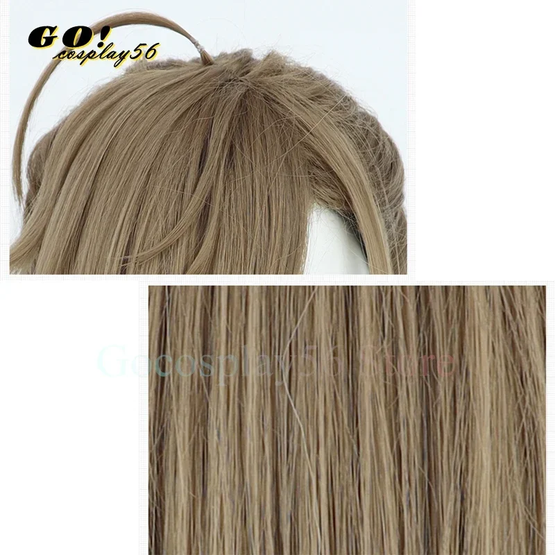 Vtuber Kanakana شعر مستعار تأثيري 35 سنتيمتر ذيل حصان طويل Kanae knkn كعكة nijisanji مقاومة للحرارة الاصطناعية الشعر طويل 120 سنتيمتر الضفائر نسخة