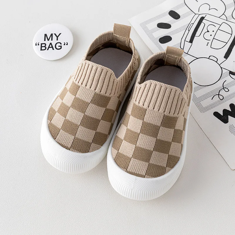 Baby Toddler Shoes Breathable Non-slip Soft Floor Socks Spring and Autumn Simple Cartoon Mesh Soft Soled Baby Shoes