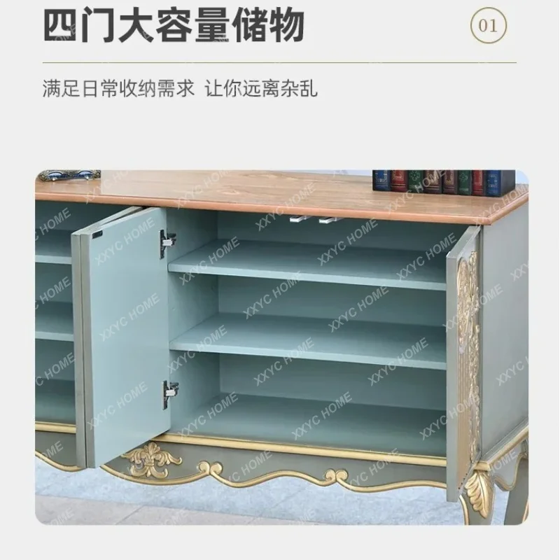 XX  light luxury solid wood porch cabinet, home partition decoration cabinet, foyer storage storage side cabinet