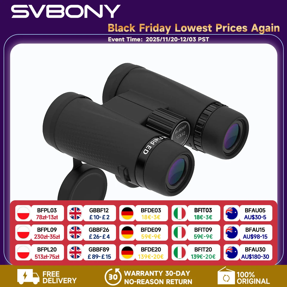 yZ[zSVBONY SA205 8x42 ED tbgtB[hoዾ IP67 h Bk-4 vY