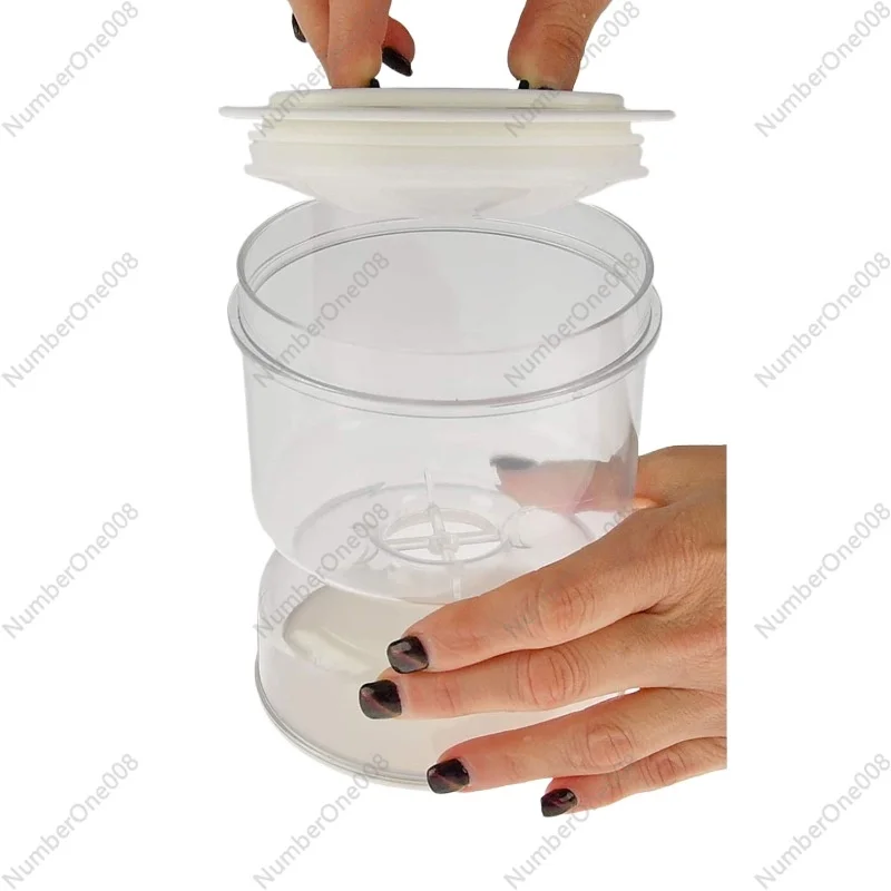 

Умная банка для маринованных маринованных часов, отдельный контейнер для сухого и влажного воздуха со сливной крышкой для хранения соленых оливок и оливок на кухне