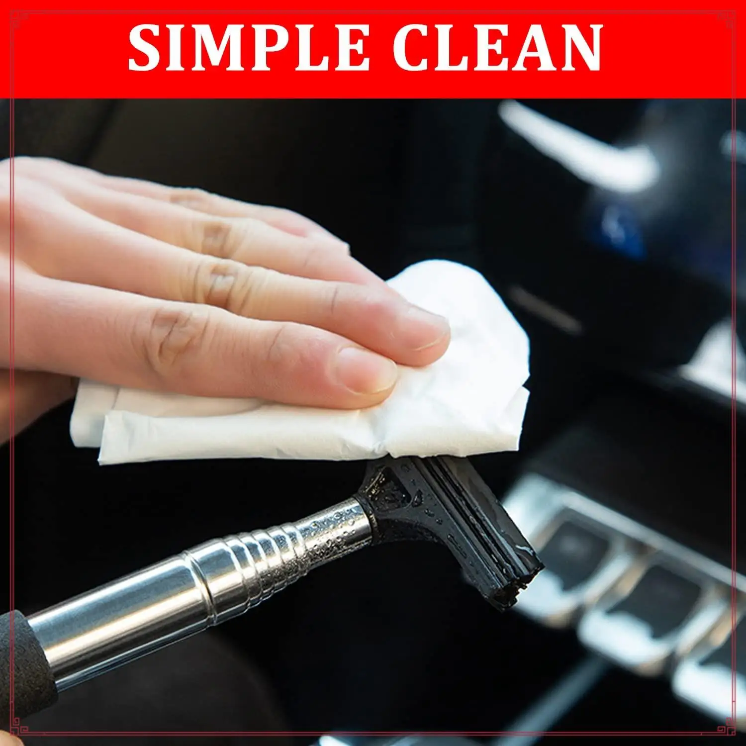 سيارة قابل للسحب مرآة الرؤية الخلفية ممسحة قابل للتعديل سيارة مرآة الرؤية الخلفية مرآة فرشاة مرآة ممسحة مع رأس فرشاة الطبقات #5