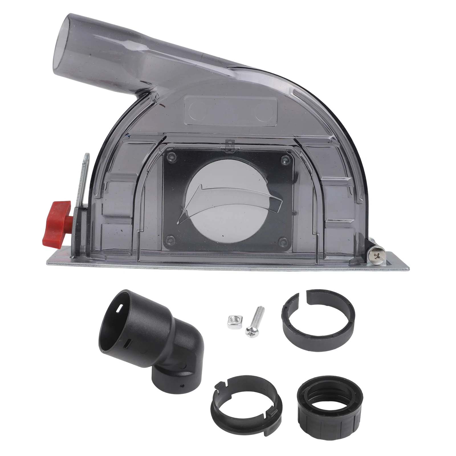 Adjustable Depth Cutting Dust Shroud For 4 5 Inch Angle Grinder Plastic Dust Collector Cover With Vacuum Hose Connection Tools