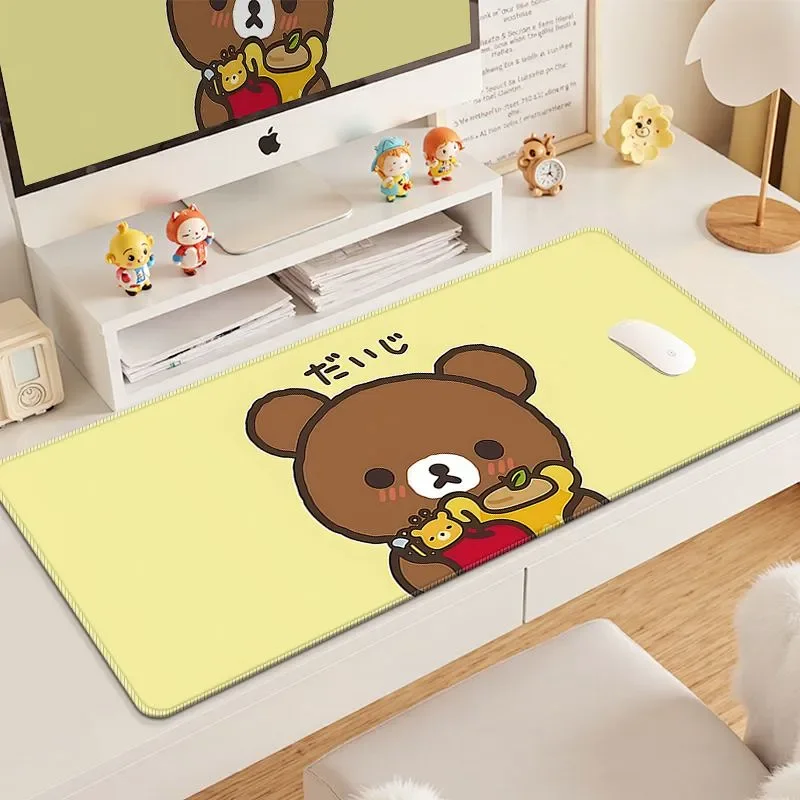 جميل R-Rilakkuma Kawaii مكتب الكمبيوتر ماوس الوسادة كبيرة المطاط XXL لوحة ماوس للألعاب ألعاب خياطة سطح المكتب حصيرة الكمبيوتر لوحة المفاتيح حصيرة #5