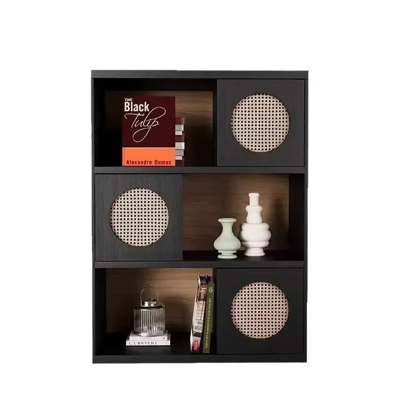 Medieval module combination cabinet, American solid wood bookcase, magazine cabinet, narrow bookshelf