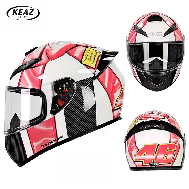 

Hot Sale Professional Original Racing Helmets Motorcycle ECE DOT Approved Full Face Helmets Women Cute Helmets Casco Moto