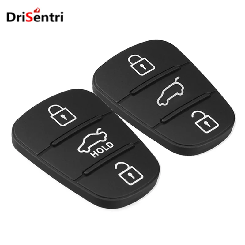 3 Buttons Remote Car Key Shell Fob Rubber Pad Fit for Hyundai Solaris Accent Tucson l10 l30 IX35 Kia- K2 K5 Rio Ceed Keys Case