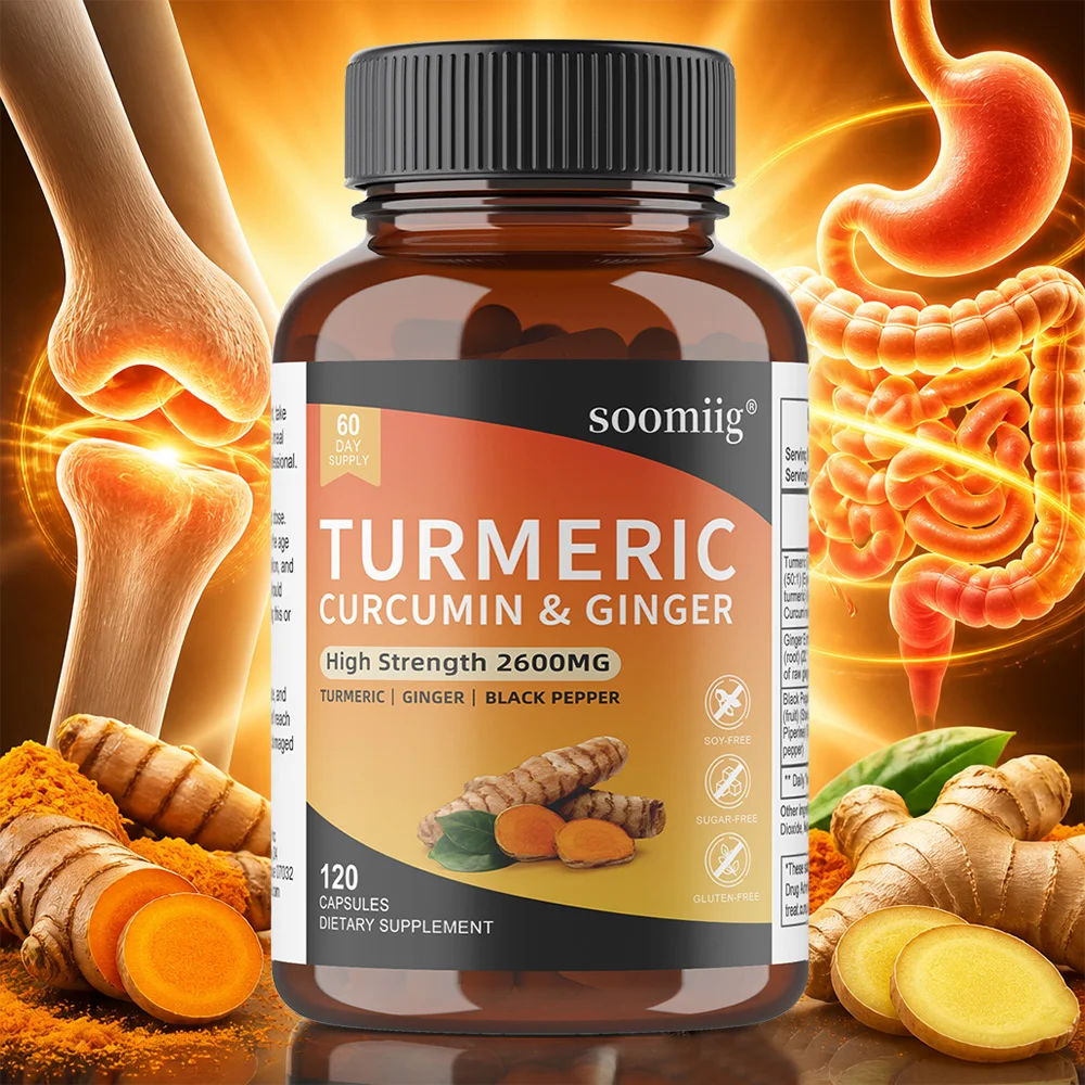 Turmeric Curcumin with Black Pepper - High Absorption Ultra Potent Tumeric Capsules for Joint Support, Non-GMO, 120 Capsules