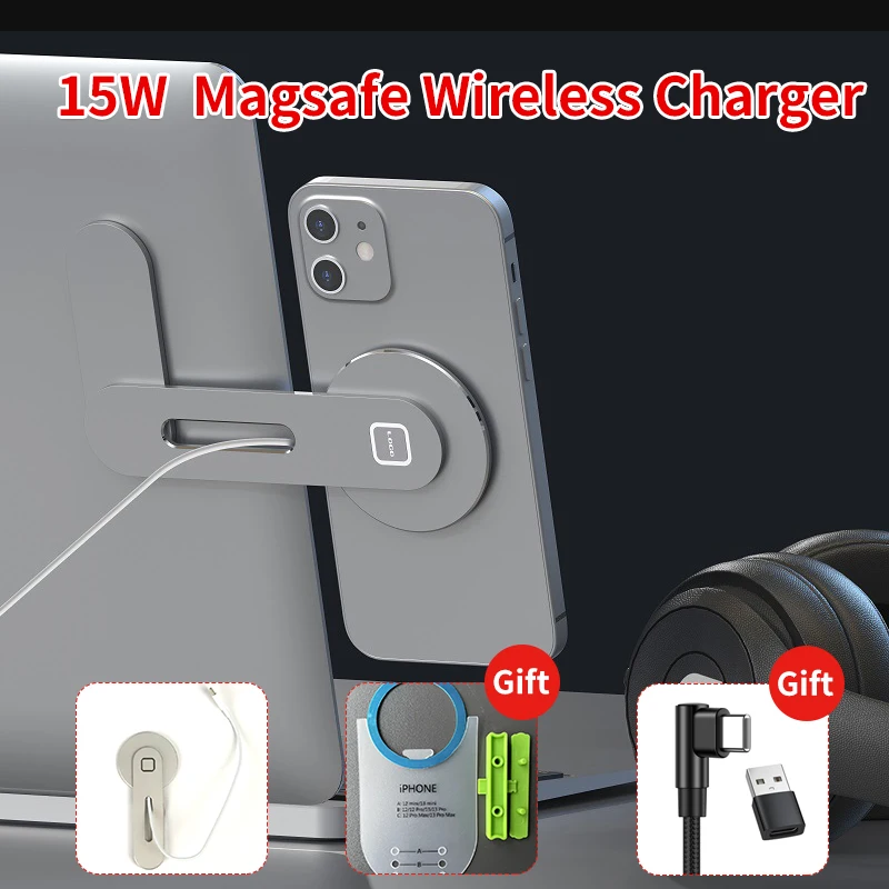 Invisible Foldaway Car Phone Holder Magsafe Wireless Charger for Tesla Model 3 Y BYD Atto 3 Han EV VW ID.4 X/Crozz ID.6X/Crozz