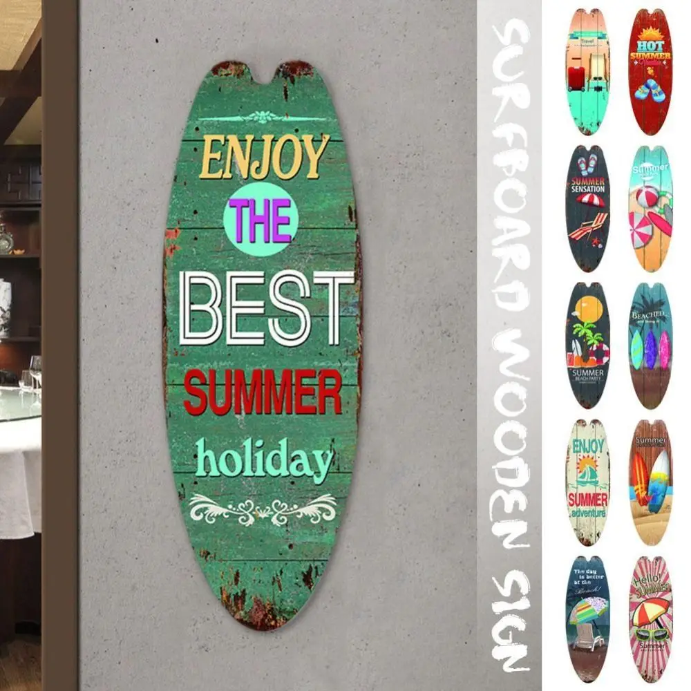 Surfboard Wall Decor Ornament Wall Hanging Holiday Leisure Decoration Wooden Marine Steering Wall Board Housewarming Gifts