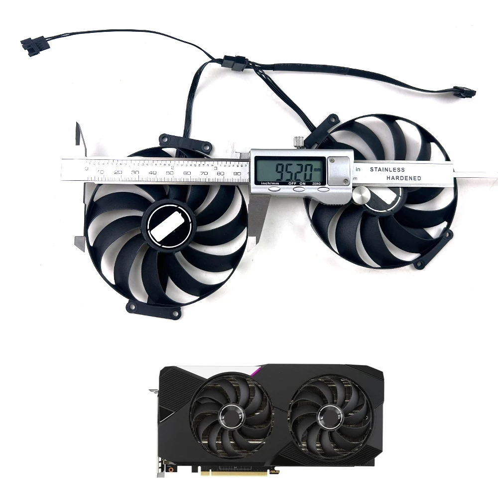 

Охлаждающий 95 мм 7-контактный CF1010U12S FDC10U12S9-C RTX3060Ti 3070 вентилятор графического процессора для ASUS KO RTX 3060 Ti 3070 OC Edition 8 ГБ GDDR6 GUP вентилятор