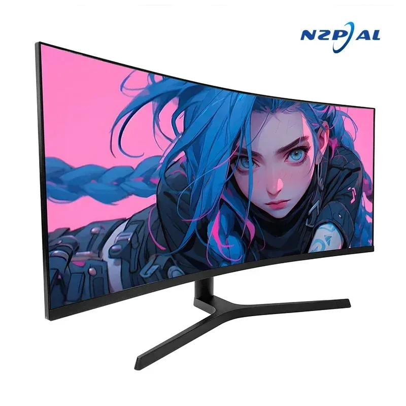 34 Zoll LCD-Monitor 144 Hz 165 Hz 4K Computerdisplay RGB-Lichtleiste Gaming-Monitore mit gebogenem Bildschirm
