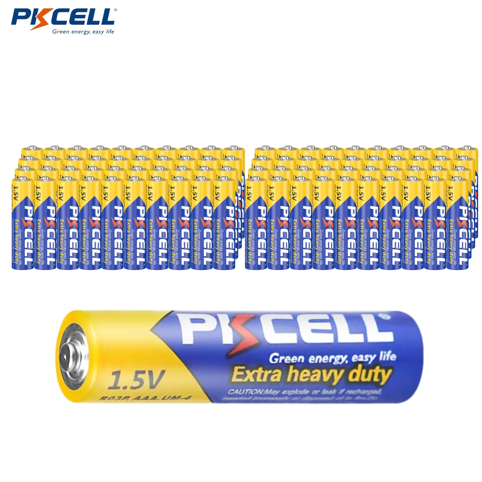 

80 упаковок сухих углеродно-цинковых аккумуляторов PKCELL 1.5V R03P Um-4 Sum-4 AAA, не подлежащих вторичной переработке, для детских автомобильных калькуляторов