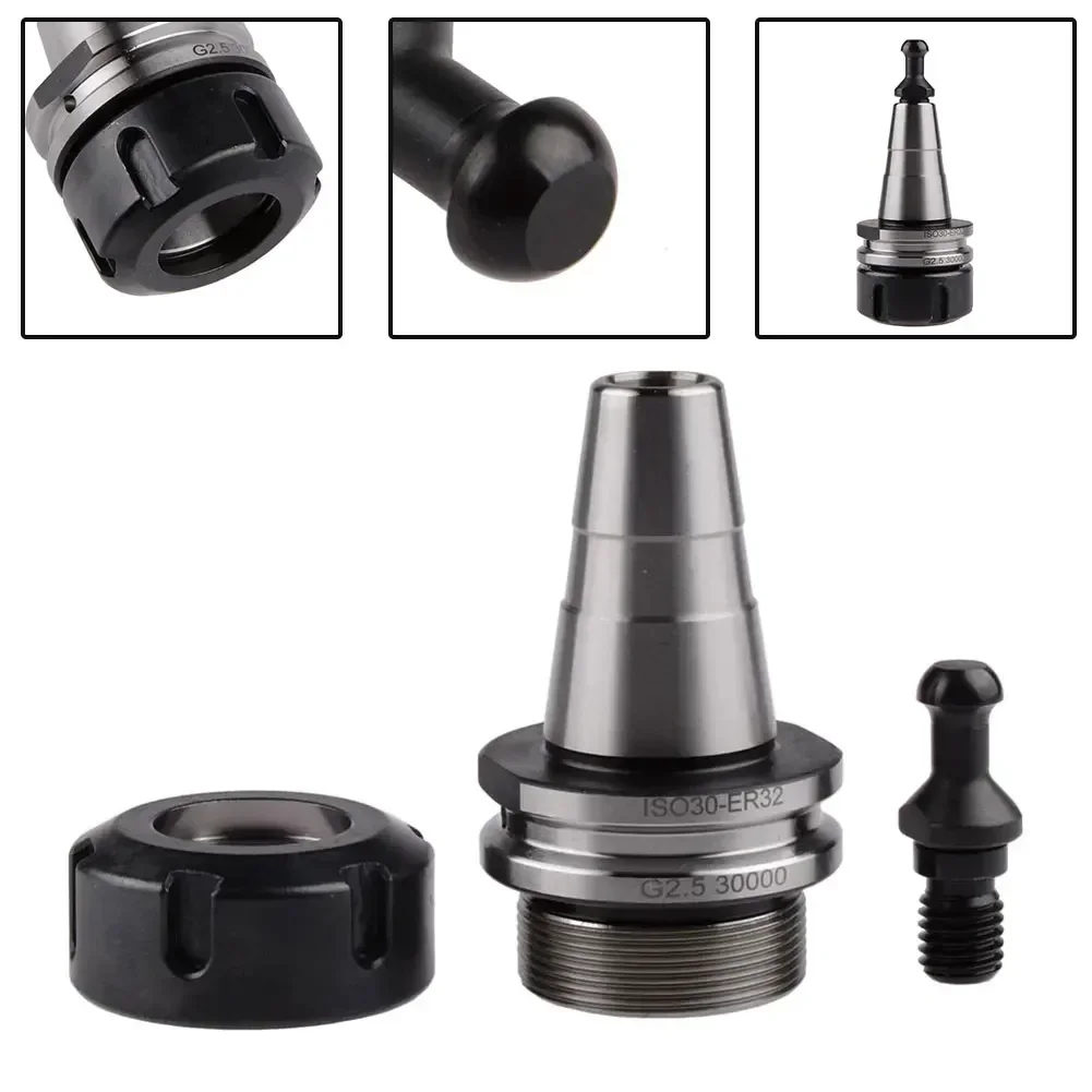 

ER32 Balance Collet Sturdy Stainless Steel ISO30 ER32 45L Balance Collet Lathe Chuck CNC Tool Holder for Durability