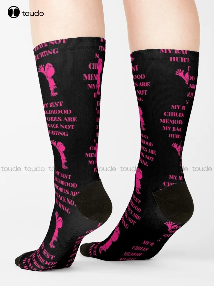 My Best Childhood Memories Are My Back Not Hurting Socks Football Socks Men Unisex Adult Teen Youth Socks 360° Digital Print Art