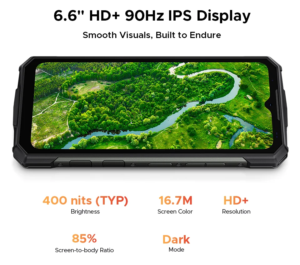 DOOGEE Fire 7 5G Rugged Phone 4GB+256GB 13000mAh Battery Android 15 6.6'' Screen 64MP Camera Dimensity 6300 NFC Smartphone