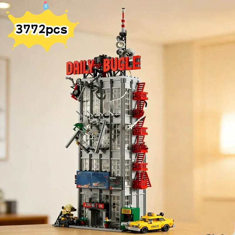 Nowe 3772PCS Klocki Daily Bugle Kompatybilne z MOC Zestawy Rocznicowe Prezenty Urodzinowe Świąteczne — 2