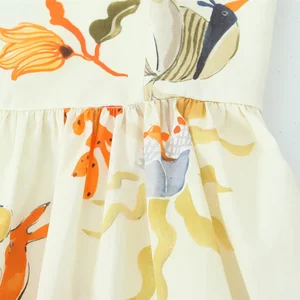 نسائي بلا أكمام عارية الذراعين فستان صغير فضفاض من جانب بسحاب فستان نسائي أناقة فرنسية مساء صيف طباعة أزياء أعلى 10 بيع صور المرأة الساخنة - No9