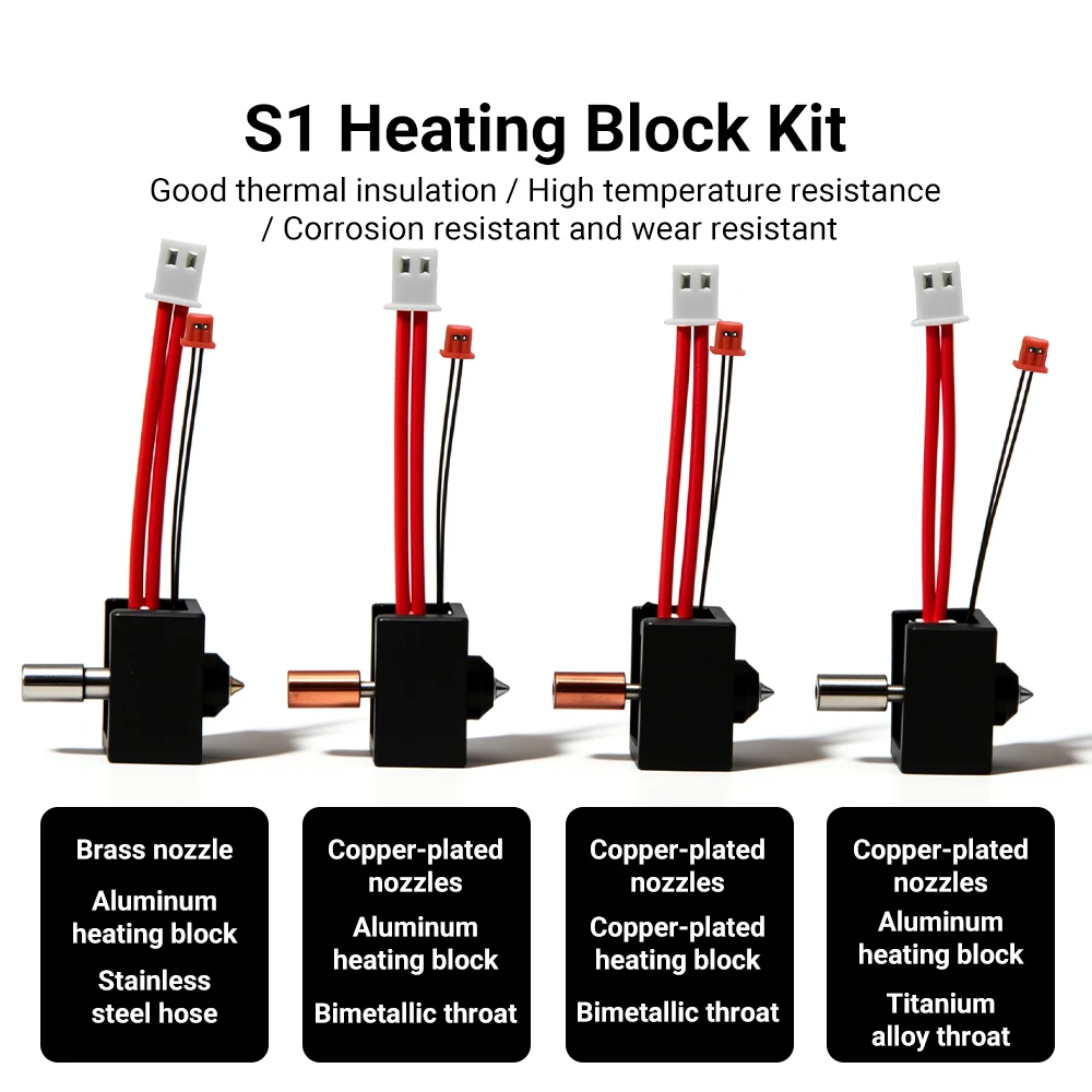 

Heating Block Kit High Temperature Sprite Extruder Hotend For Ender 3 S1 Pro Ender 3 S1 CR 10 Smart Pro 3d printer Hot end 0.4mm