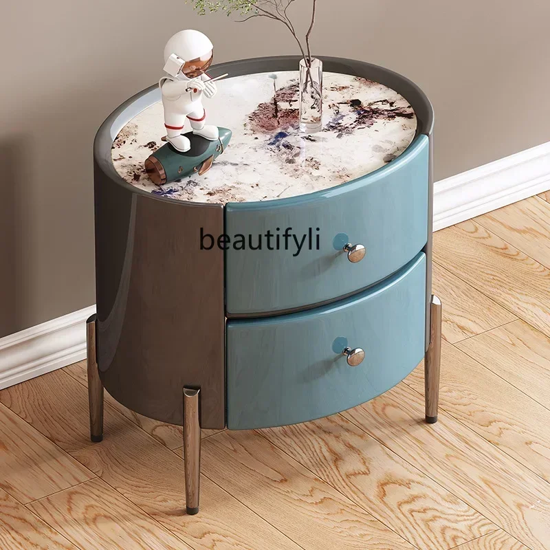 Hot sales Solid wood bedside table Italian light luxury storage high-end designer bedroom, locker