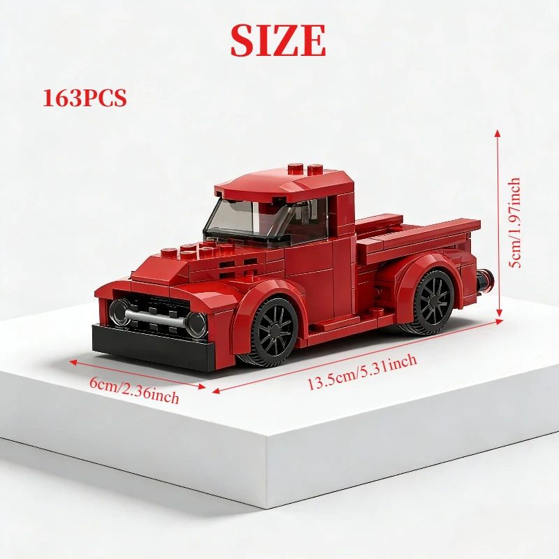 163-teiliges MOC-Style Offroad-Truck-Modell - Modulare Bausteine mit detailliertem Innenraum, Premium-Geschenk für Teenager & Erwachsene Bausüchtige