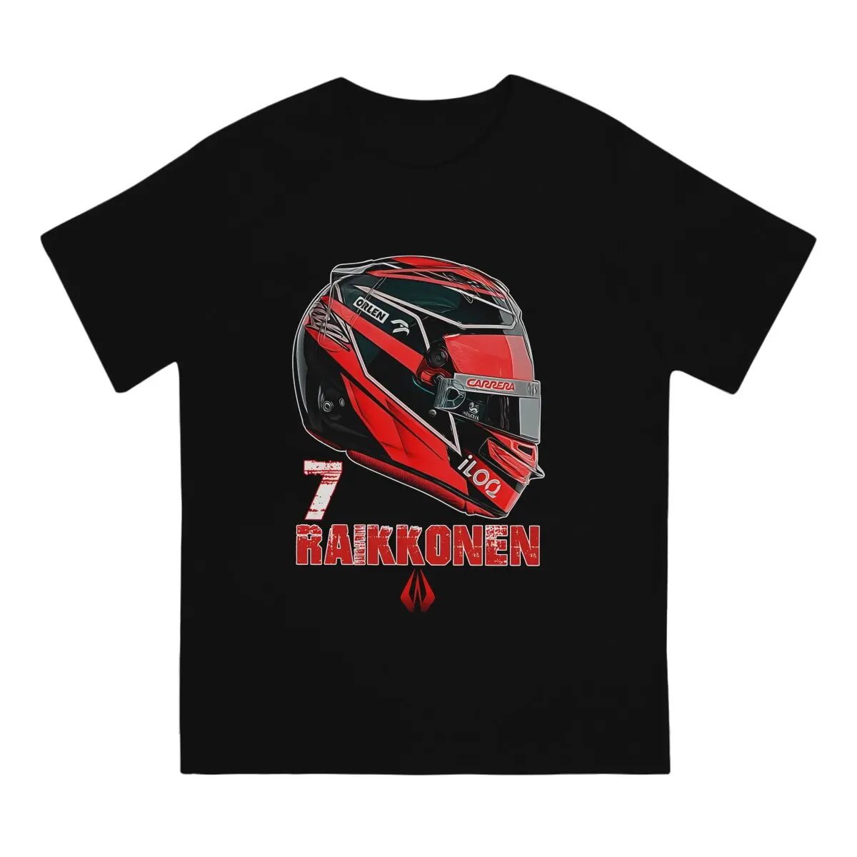 Men\'s T-Shirt Helmet 2021 Leisure Pure Cotton Tee Shirt Short Sleeve Kimi Raikkonen T Shirt Crewneck Clothes Printing